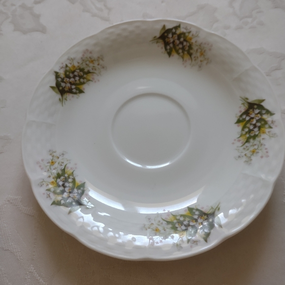Vintage Carlsbad Boheme Thun Czech fine porcelain cup + saucer floral painted - Picture 7 of 10